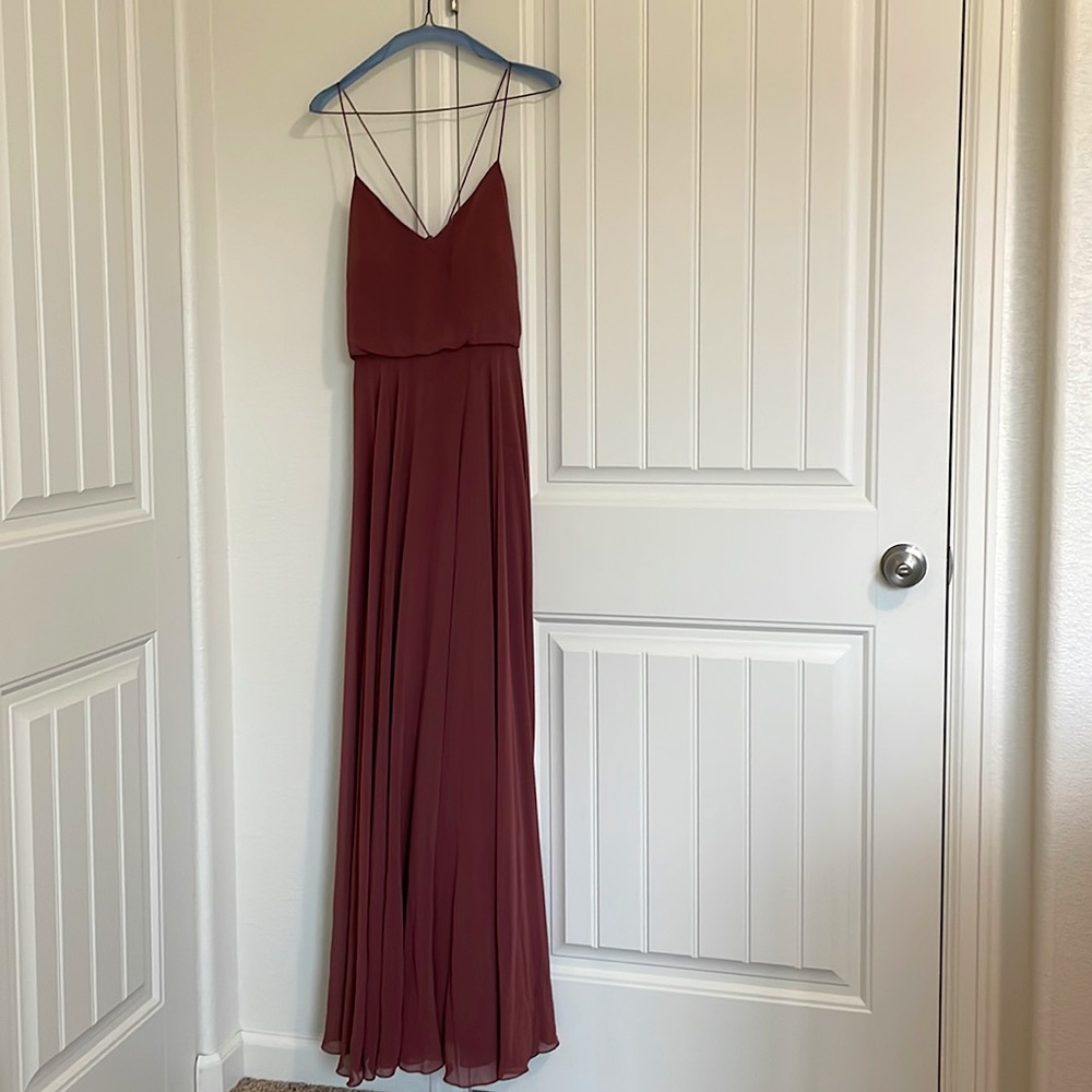 Jenny Yoo Inesse Bridesmaid Dress in Cinnamon Rose